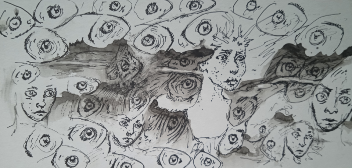"She's among the fish, she's like a fish" by Irina Tall