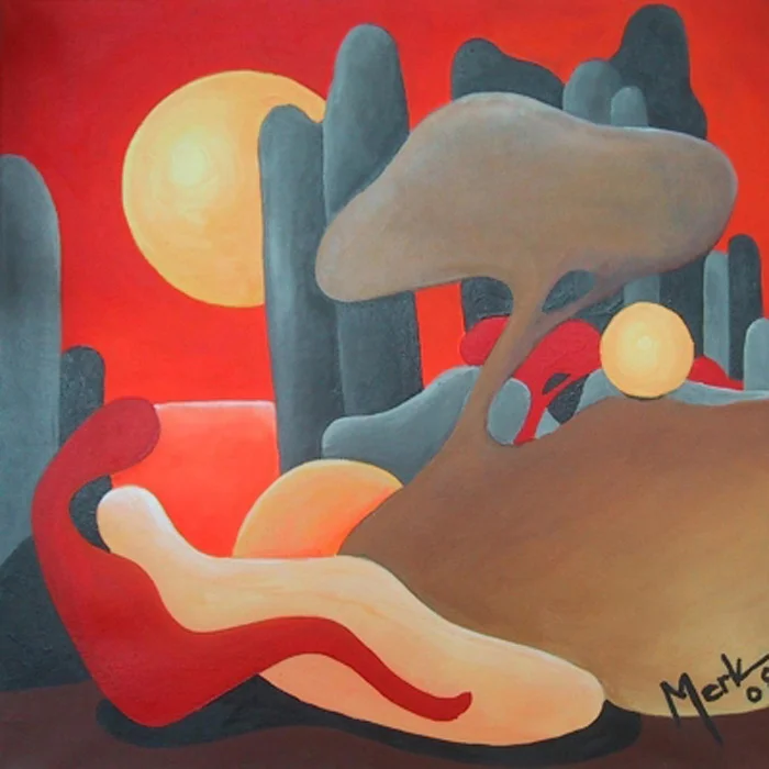 "Abendrot, Acryl, 2008" by Brigitte Thonhauser-Merk