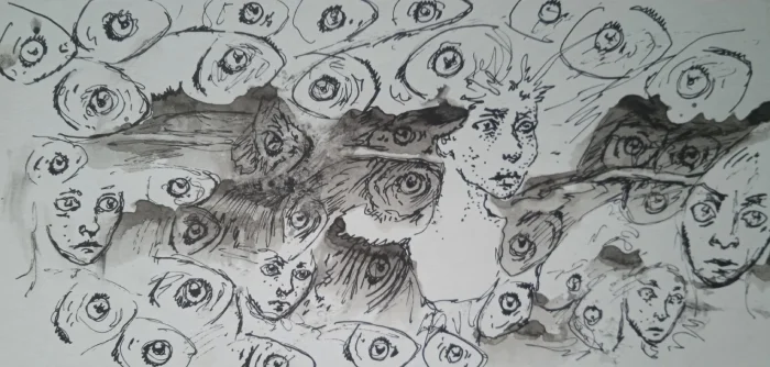 "She's among the fish, she's like a fish" by Irina Tall